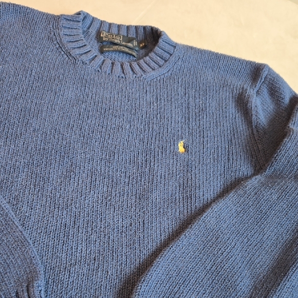 Ralph Lauren Classic Blue Crewneck Sweater - Picture 3 of 4